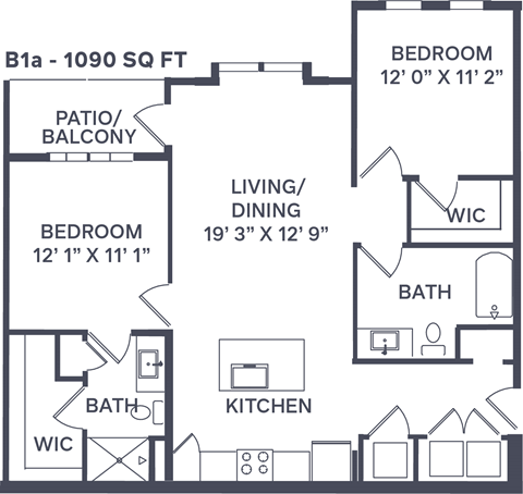 B1a Floor Plan at Taylor Farms, North Carolina